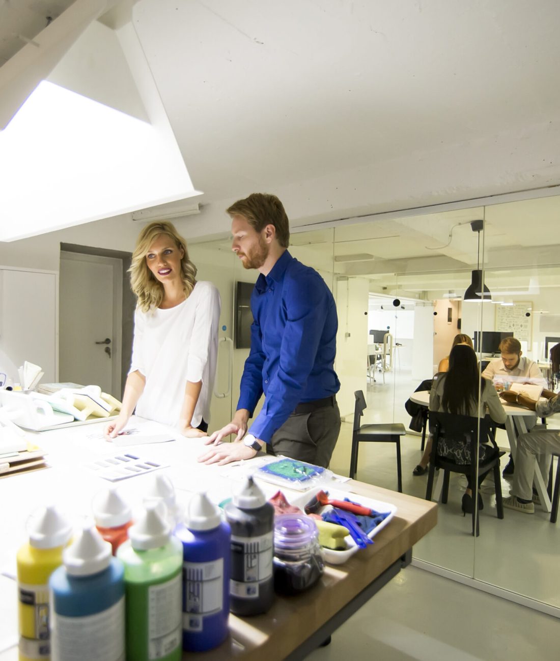 People working together as a team in the office